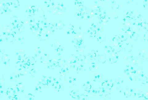 Light BLUE vector pattern with Digit symbols. Stock Illustration