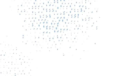 Light blue vector pattern with gender elements. 스톡 일러스트