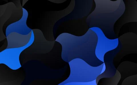 Light BLUE vector pattern with lines, ovals. 스톡 일러스트