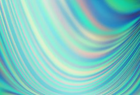 Light BLUE vector pattern with lines, ovals. Stock Illustration