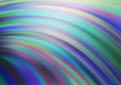 Light BLUE vector pattern with lines, ovals. Stock Illustration