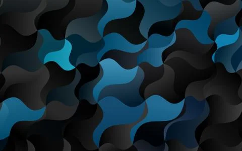 Light BLUE vector pattern with liquid shapes. Stock Illustration