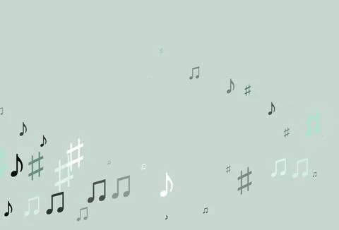 Light BLUE vector pattern with music elements. Illustrazione stock