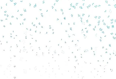 Light BLUE vector pattern with music elements. Stock Illustration
