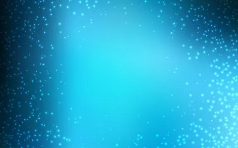 Light BLUE vector pattern with night sky stars. Shining illustration with sky Stock Illustration