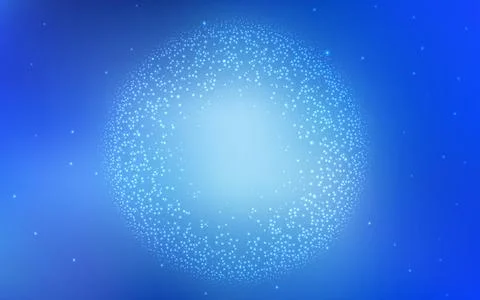 Light BLUE vector pattern with night sky stars. Illustrazione stock