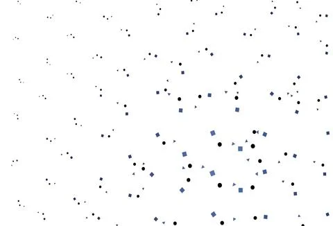 Light BLUE vector pattern in polygonal style with circles. Stockillustratie