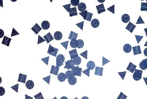 Light BLUE vector pattern in polygonal style with circles. Illustrazione stock