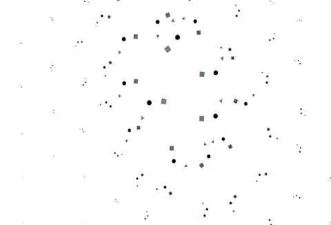 Light BLUE vector pattern in polygonal style with circles. Illustrazione stock