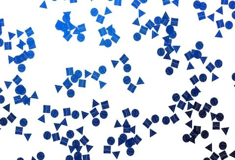 Light BLUE vector pattern in polygonal style with circles. Stock Illustration