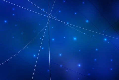 Light BLUE vector pattern with polygonals and circles. Stock Illustration