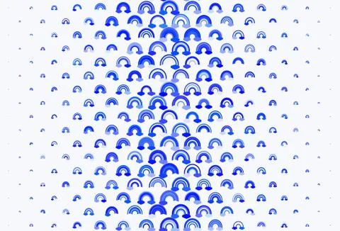 Light BLUE vector pattern with rainbow elements. Stock Illustration
