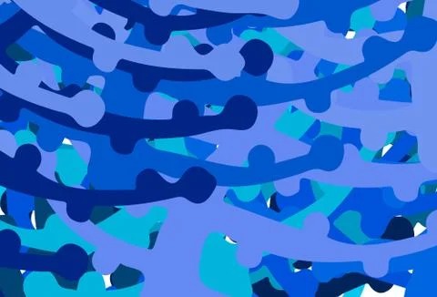 Light BLUE vector pattern with random forms. Illustrazione stock