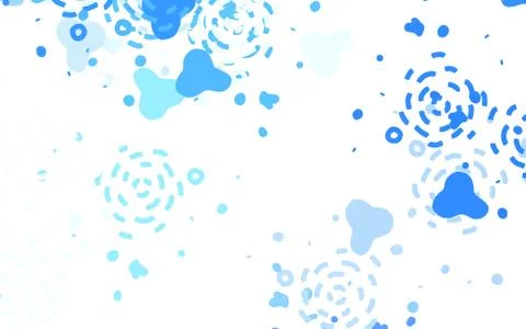 Light BLUE vector pattern with random forms. Illustrazione stock