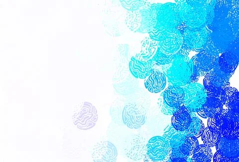 Light BLUE vector pattern with random forms. Stock Illustration