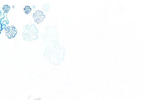 Light BLUE vector pattern with random forms. Stock Illustration
