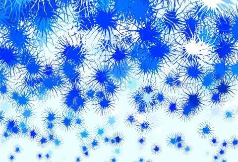 Light BLUE vector pattern with random forms. Stock Illustration