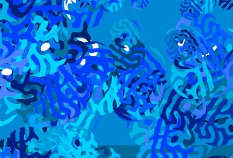 Light BLUE vector pattern with random forms. イラスト素材