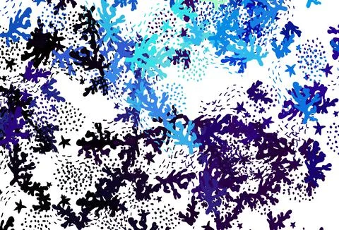 Light BLUE vector pattern with random forms. Illustrazione stock