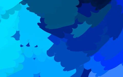 Light BLUE vector pattern with random forms. Illustrazione stock