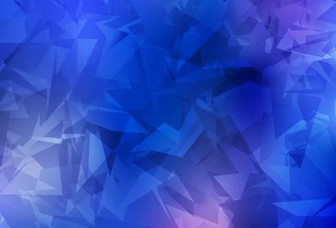 Light BLUE vector pattern with random polygonals. Stock Illustration