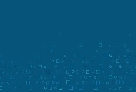 Light BLUE vector pattern with spheres, squares. Stock Illustration