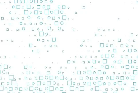 Light BLUE vector pattern with spheres, squares. 스톡 일러스트