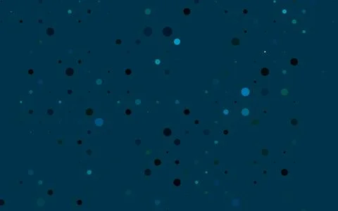 Light BLUE vector pattern with spheres. Stock Illustration