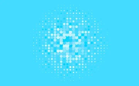 Light BLUE vector pattern with spheres. Stock Illustration