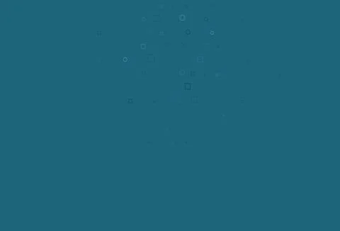 Light BLUE vector pattern with spheres, squares. Stock Illustration