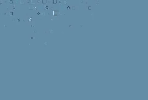 Light BLUE vector pattern with spheres, squares. Stock Illustration