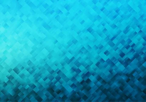 Light BLUE vector pattern in square style. Stock Illustration