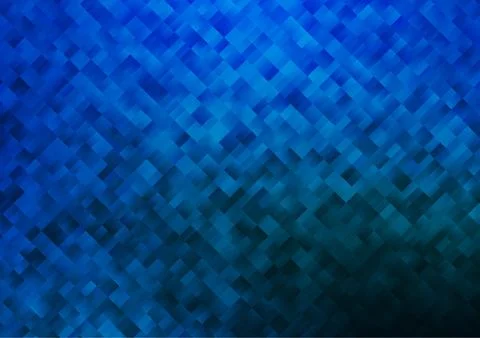 Light BLUE vector pattern in square style. Stock Illustration