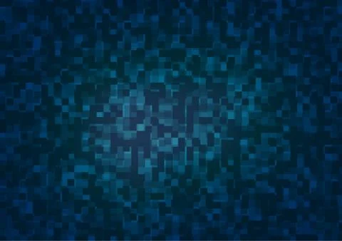 Light BLUE vector pattern in square style. Illustrazione stock