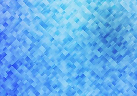 Light BLUE vector pattern in square style. Stock Illustration