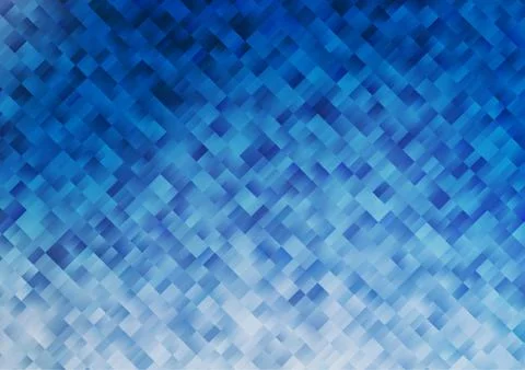 Light BLUE vector pattern in square style. Illustrazione stock