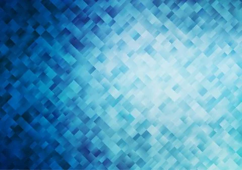 Light BLUE vector pattern in square style. Stock Illustration