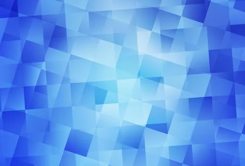 Light BLUE vector pattern in square style. Illustrazione stock