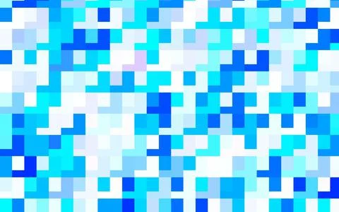 Light BLUE vector pattern in square style. Stock Illustration