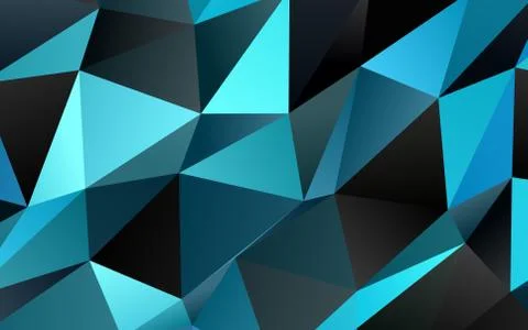 Light BLUE vector polygon abstract background. Stock Illustration