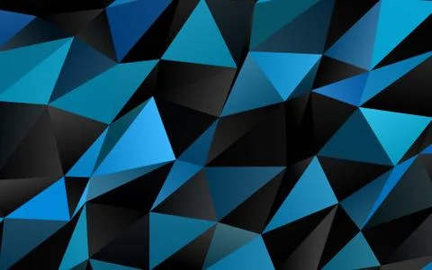 Light BLUE vector polygon abstract background. Stock Illustration