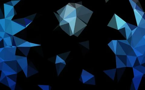 Light BLUE vector polygon abstract background. Stock Illustration
