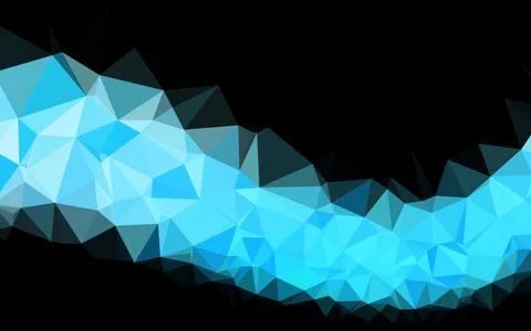 Light BLUE vector polygon abstract background. Illustrazione stock