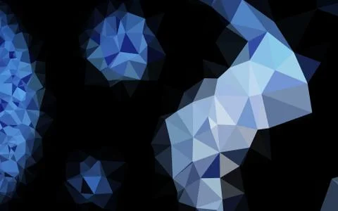 Light BLUE vector polygonal background. Illustrazione stock