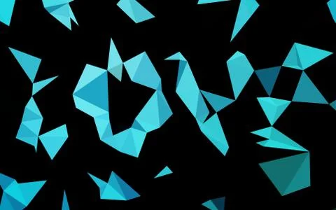 Light BLUE vector polygonal background. Illustrazione stock
