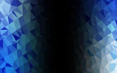 Light BLUE vector polygonal pattern. Illustrazione stock