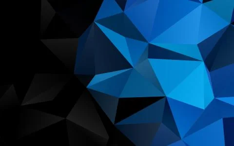 Light BLUE vector shining triangular pattern. Stockillustratie