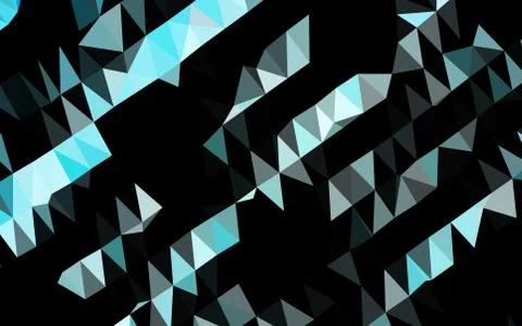 Light BLUE vector shining triangular pattern. Illustrazione stock