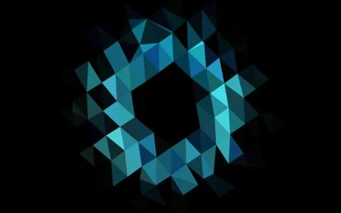 Light BLUE vector shining triangular pattern. Stock Illustration