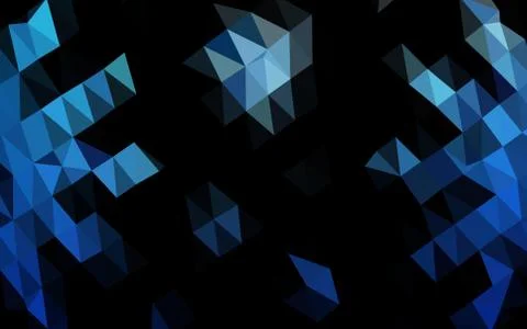 Light BLUE vector shining triangular template. 스톡 일러스트